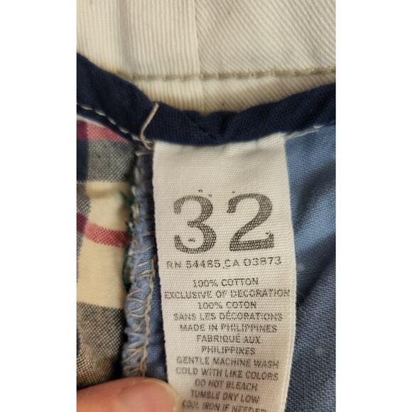 American Eagle Outfitters Men Shorts Size 32 Plaid Multi-Color Red Blue Cream - Picture 10 of 13